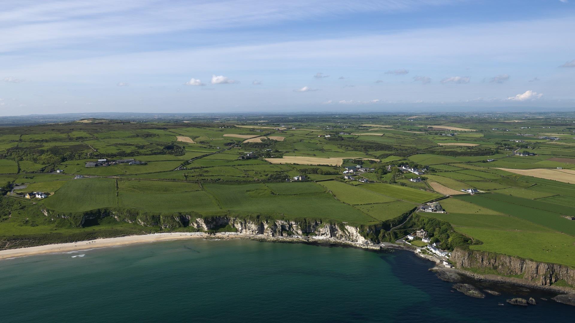 Aerial view of white park bay