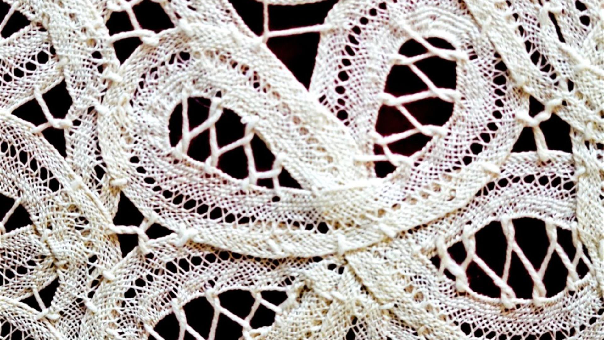 a piece of Mountmellick lace a piece of Mountmellick lace