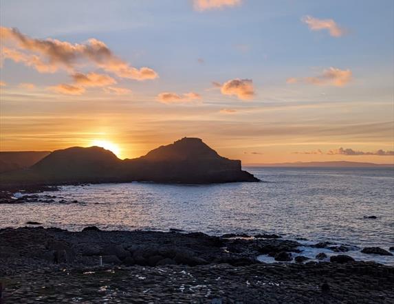 Picture of the Giant's Causeway at sunset