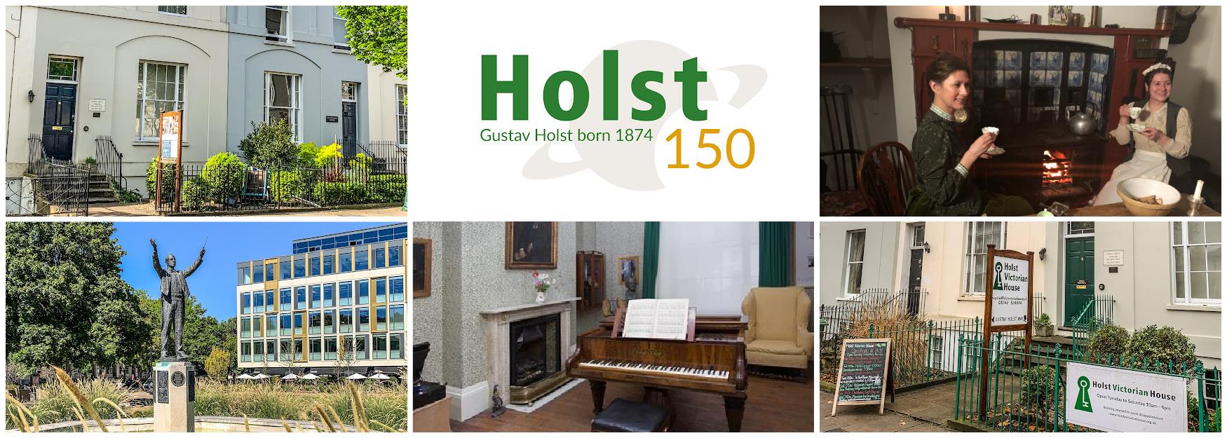 Holst 150 - collage of images featuring the Holst Victorian House.
