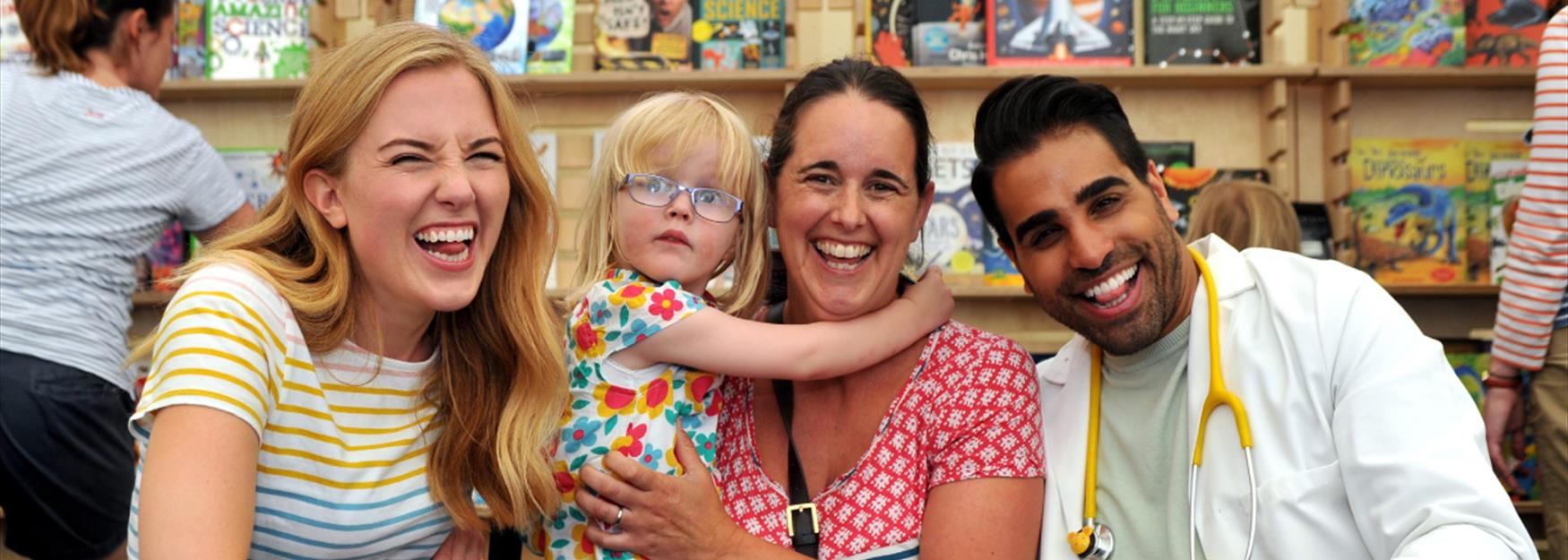 Book signing in the Waterstones tent at the Cheltenham Literature Festival