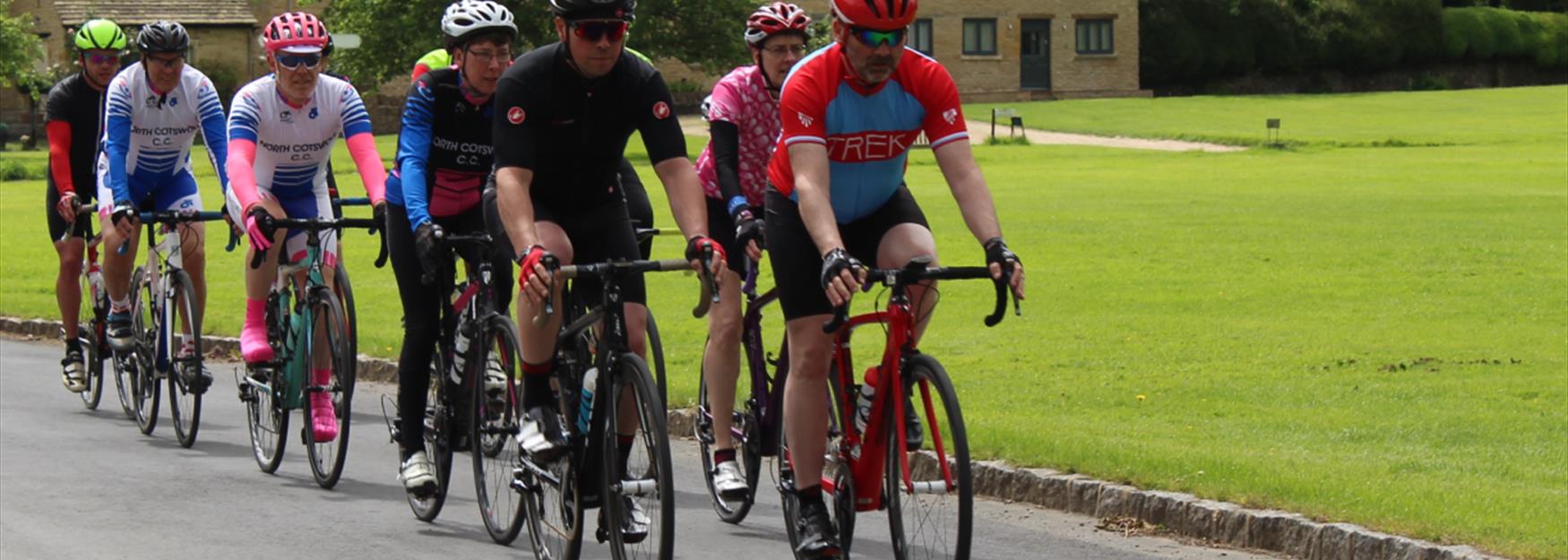 Group of cyclists