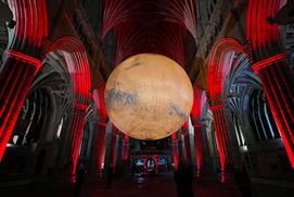 Planet sculpture photographed by Amy Haynes & Exeter Cathedral