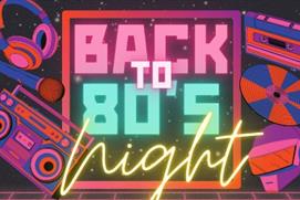 Back to 80's night poster