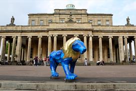 Lions at Large sculpture in front of Pittville Pump Room - Photographer - Anna Lythgoe