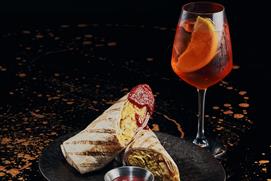 Burrito with Aperol Spritz - The Alchemist