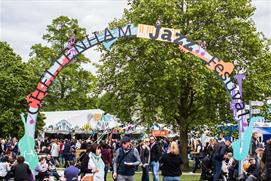 Cheltenham Jazz Festival - main entrance in Montpellier Gardens