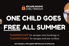 One Child Free All Summer at Escape Rooms Cheltenham
