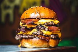 Beefy Boy cheese and bacon burger