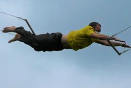 Instructor makes a catch