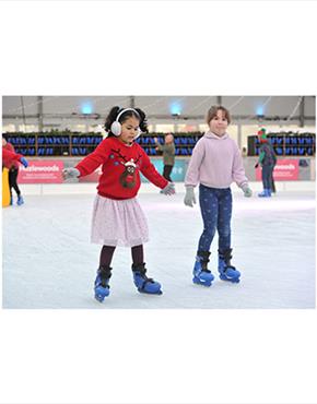 A young girl at the Cheltenham Ice Rink