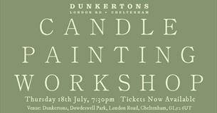 Candle Painting Workshop at Dunkertons poster