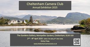 Cheltenham Camera Club Annual Exhibition with date and address.