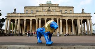 Lions at Large sculpture in front of Pittville Pump Room - Photographer - Anna Lythgoe