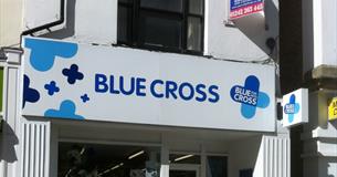 Exterior of Blue Cross shop