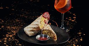 Burrito with Aperol Spritz - The Alchemist 