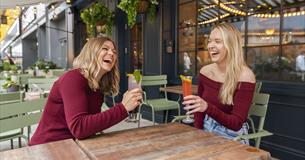 Guests enjoying cocktails