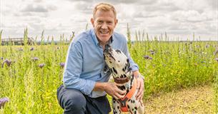 Adam Henson and a dalmatian 