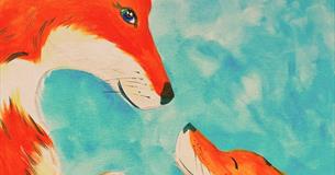 Foxes painting