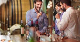 People wine tasting