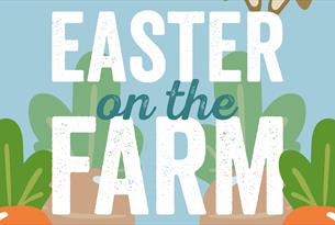 Easter themed Easter on the Farm graphic