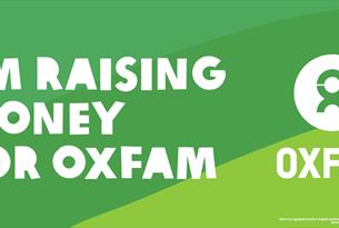 Oxfam logo with statement 'I'm raising money for Oxfam'