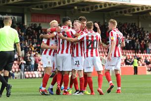 Cheltenham Town celebrate another home win