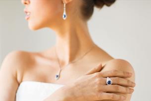 Women wearing sapphire jewellery
