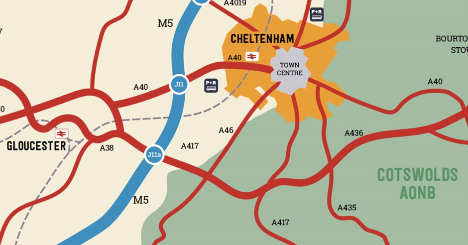 map-of-cheltenham-town-centre-gloucestershire