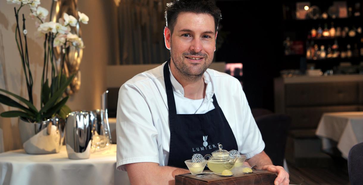 Chef, Jon Howe, at Lumiere Restaurant Cheltenham