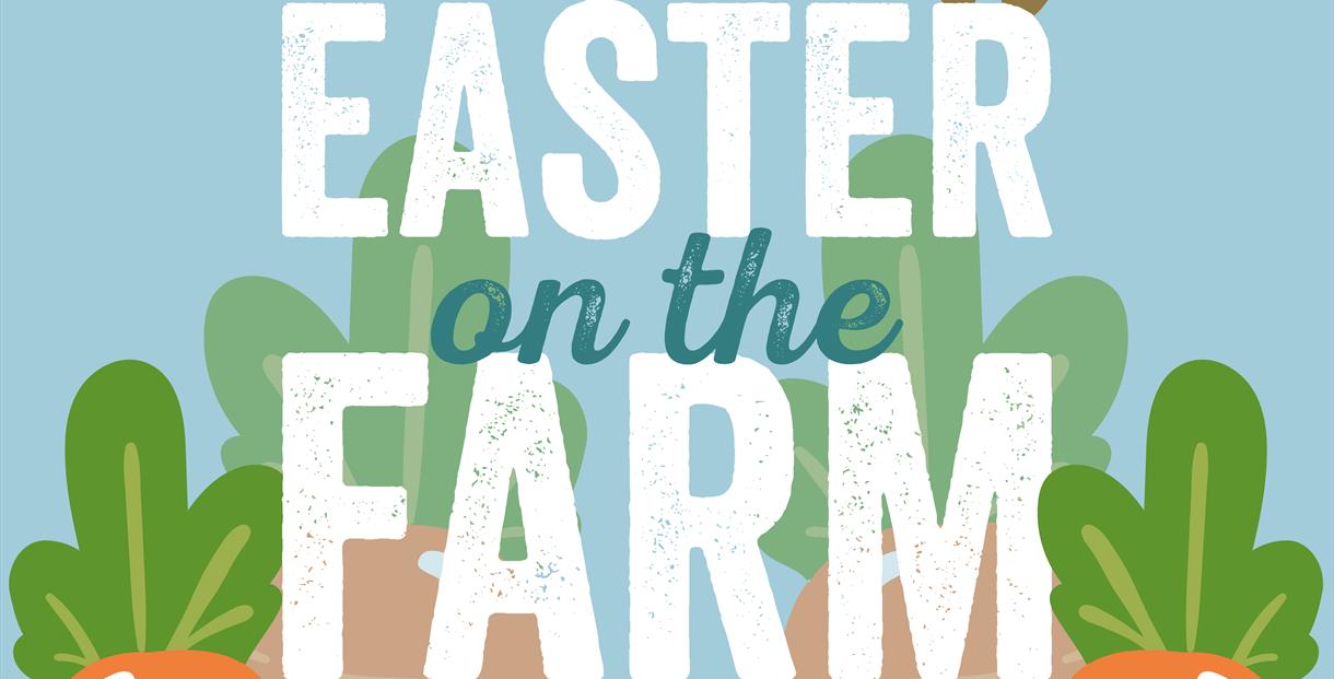 Easter themed Easter on the Farm graphic