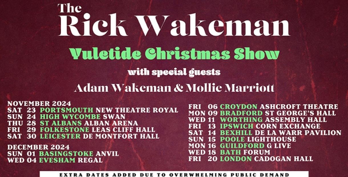 The Rick Wakeman Yuletide Christmas Show dates