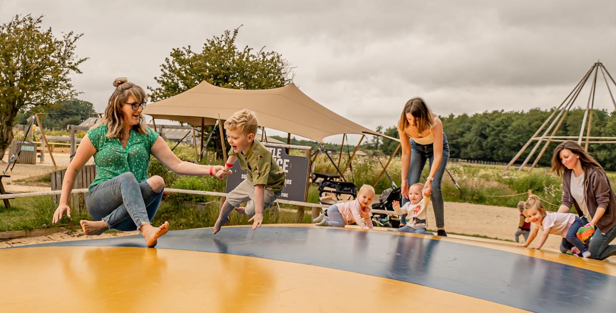 A family playing together
