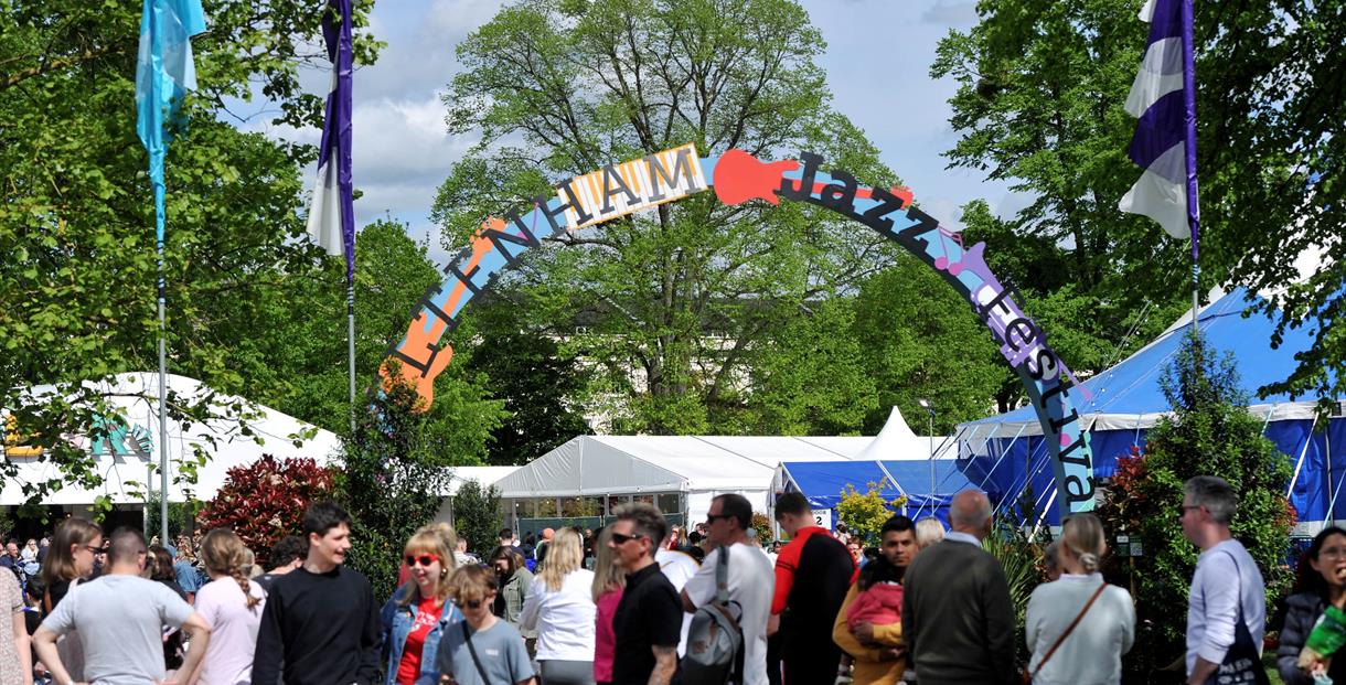 Crowds at Cheltenham Jazz Festival 2024.