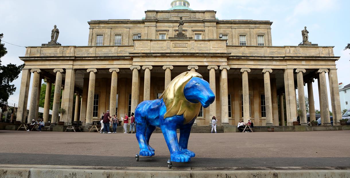 Lions at Large sculpture in front of Pittville Pump Room - Photographer - Anna Lythgoe