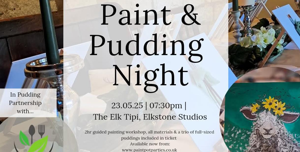Paint & Pudding with Paint Pot Parties poster