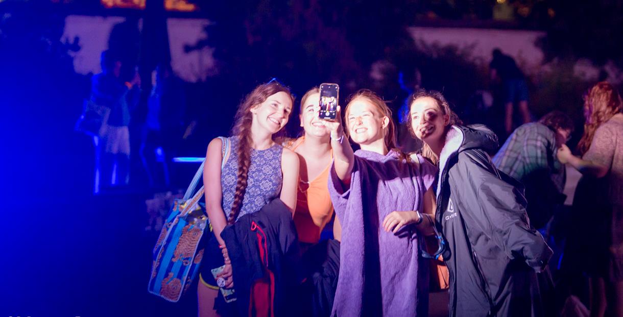 Visitors at the lido at night © S.L.Legge Photography