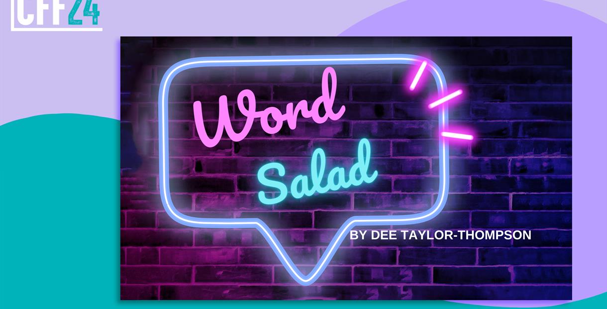 An LED Word Salad sign