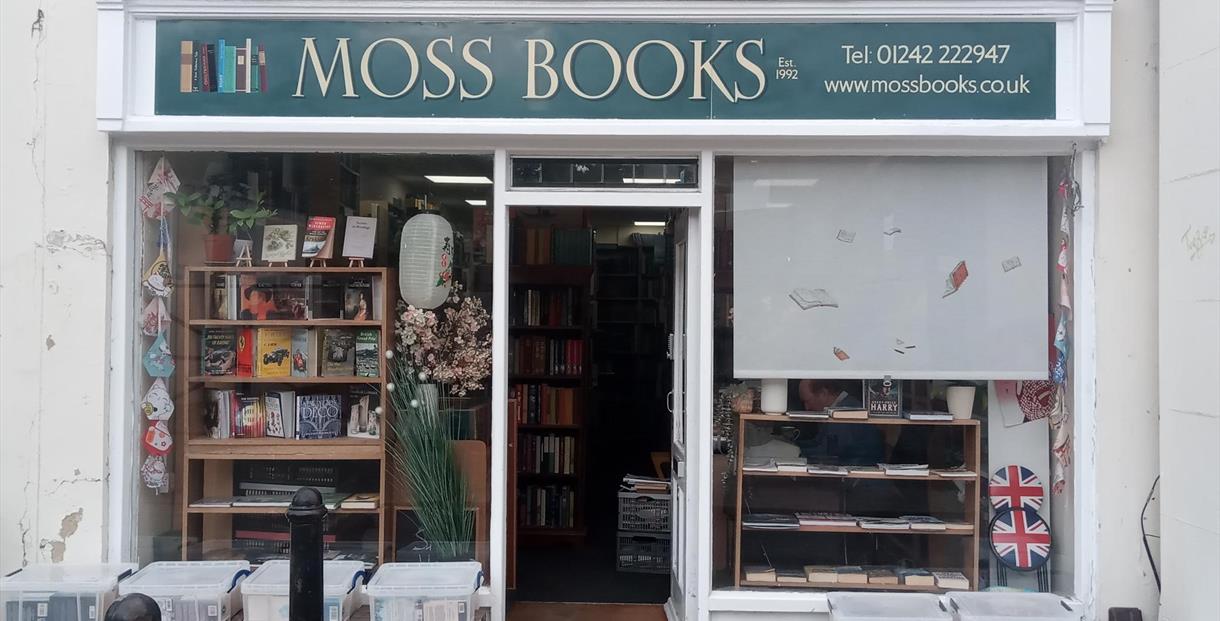 Moss Books Cheltenham store entrance