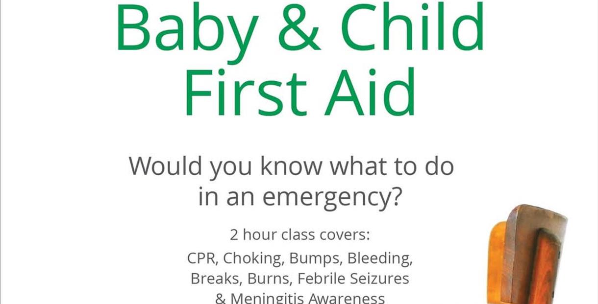 Mini First Aid at Babyland Cheltenham poster