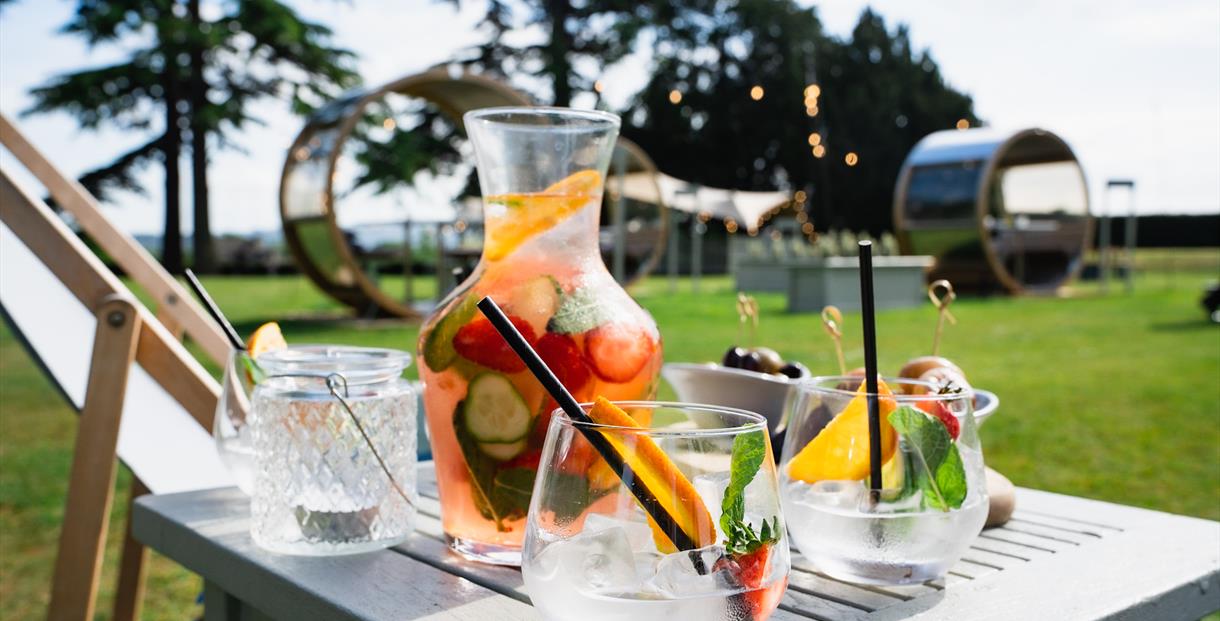 Pimms on the Ellenborough Park lawn