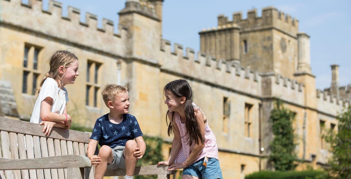 Children outside of Sudeley Castle