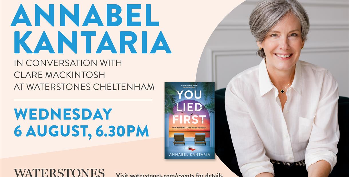 Annabel kantaria in conversation with Clare Mackintosh poster