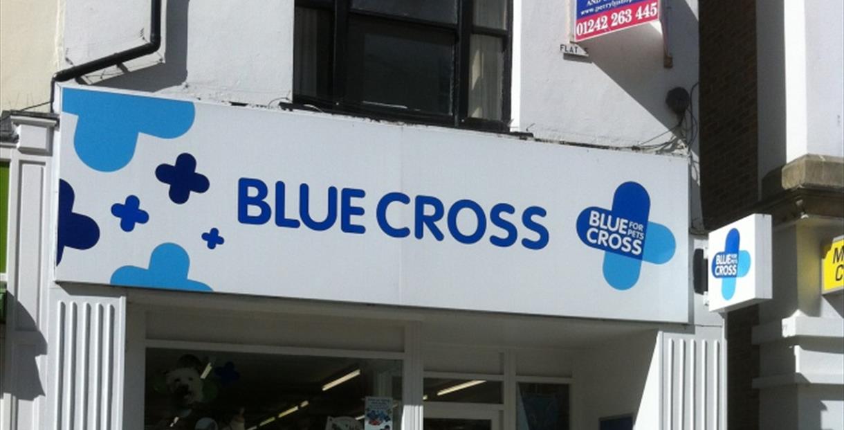 Exterior of Blue Cross shop