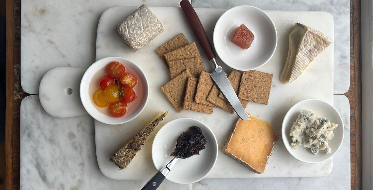A cheese platter