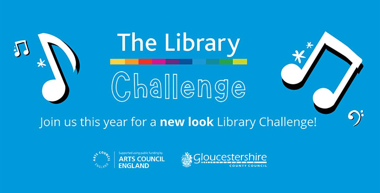 Library challenge coloured graphic