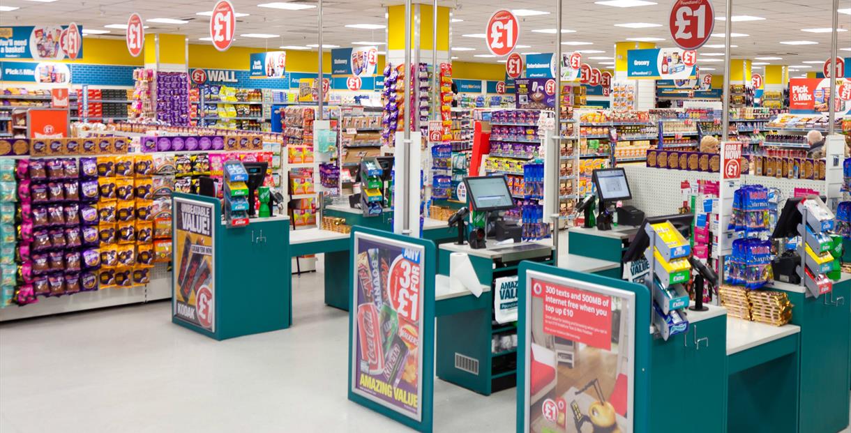 Interior of Poundland