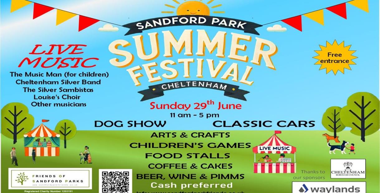 Sandford Park Summer Festival poster