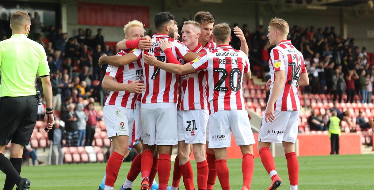 Cheltenham Town celebrate another home win