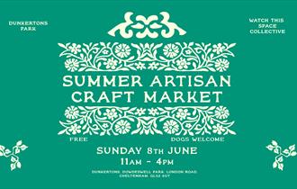 Dunkertons Summer Artisan Craft Market poster